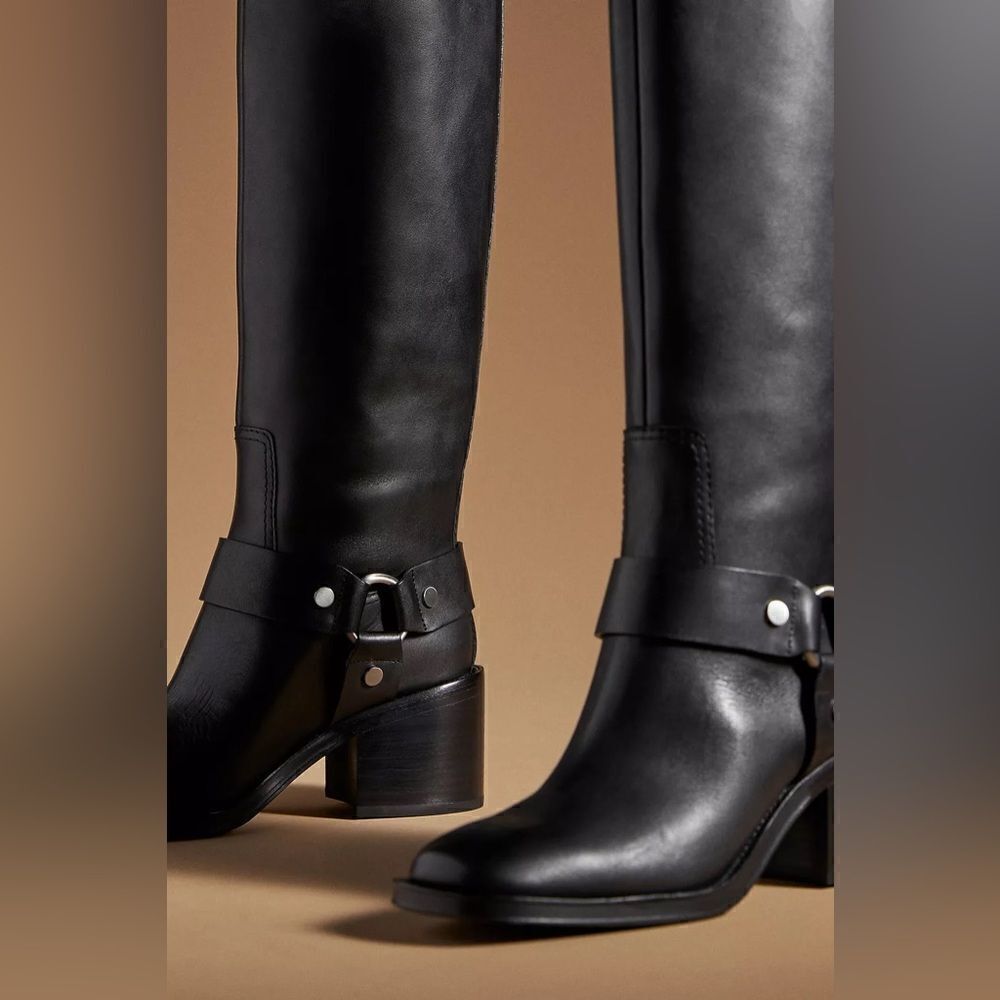 NEW Loeffler Randall Audrey Black Tall Engineer Boot Size 10 - Picture 3 of 8